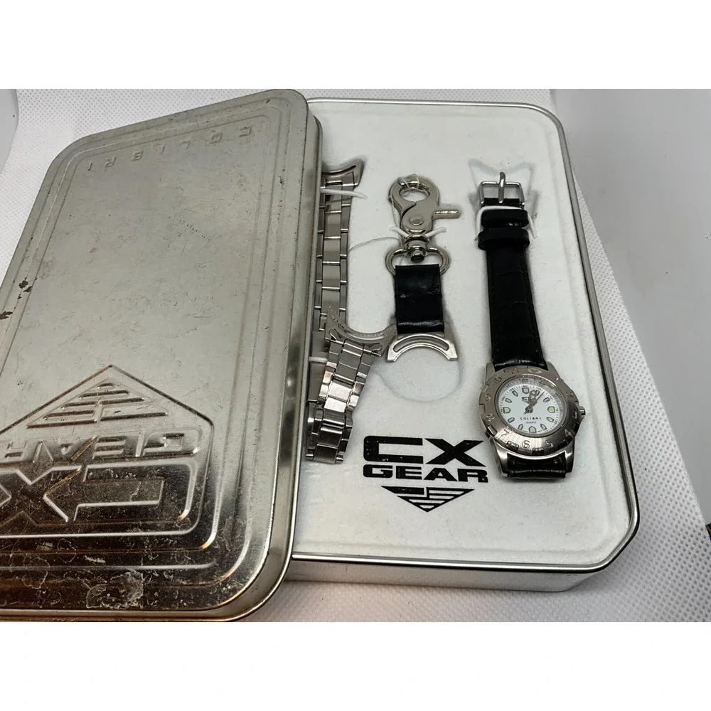 Desirable CX Gear watch set by Colibri, original tin papers, new old stock, runs
